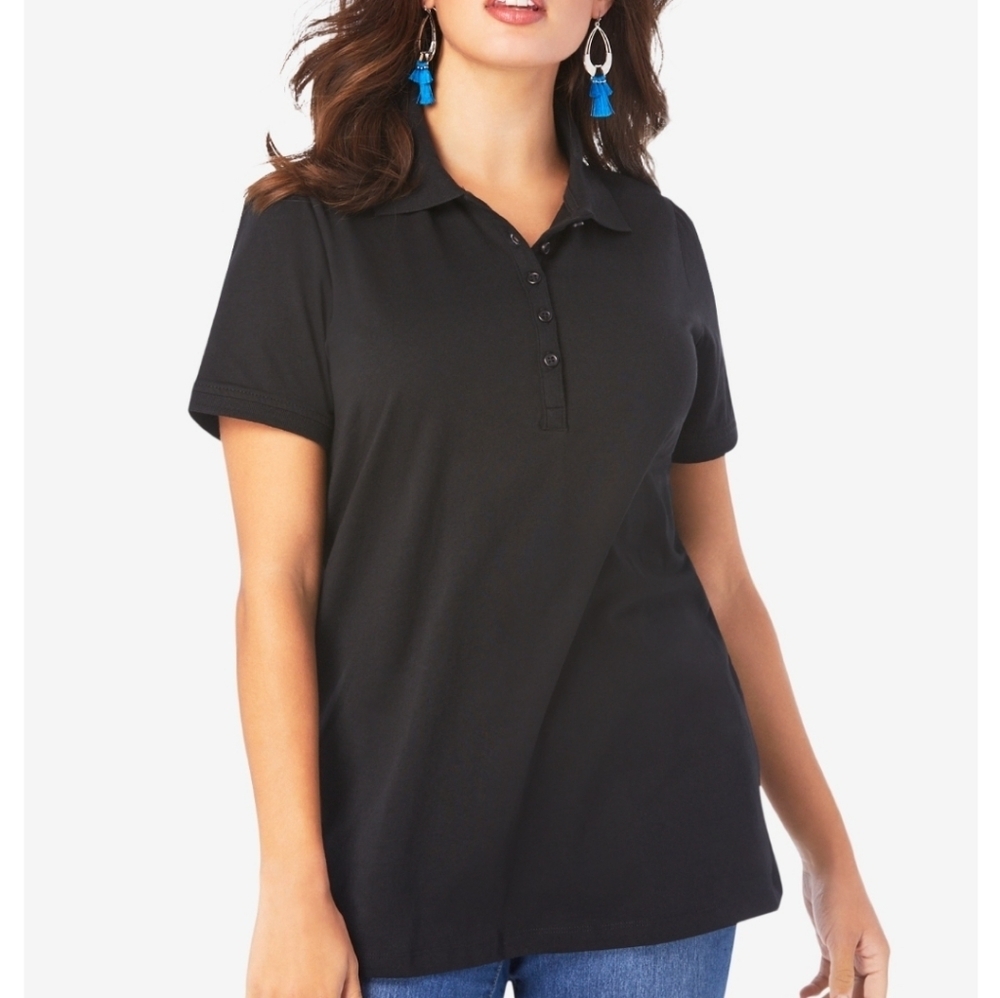 Roaman's Brown Polo Shirt Top